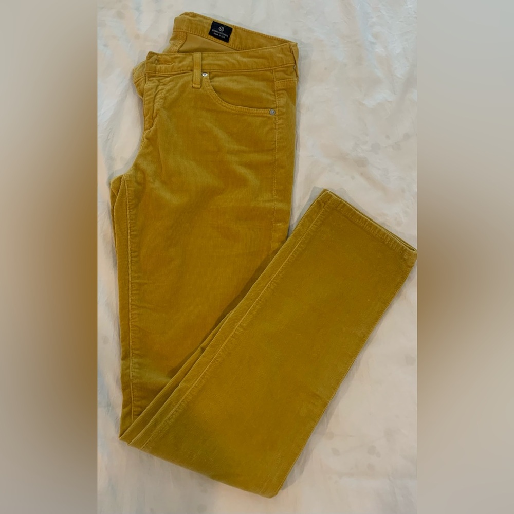 AG Adriano Goldschmied The Stevie Slim Straight Corduroy Jeans Size 28R